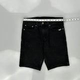 Levis Denim Shorts - 29W 10L Black Cotton