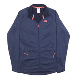 HELLY HANSEN Womens Navy Blue Softshell Jacket M Polyester Blend Zip Outdoor