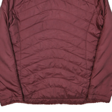 THE NORTH FACE Womens Maroon Reversible Zip Jacket L Polyester Blend Insulated