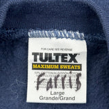 90S Blank Tultex Sweatshirt - Large Blue Cotton Blend
