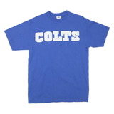 NFL Mens Blue Colts Graphic T-Shirt M Short Sleeve Crew Neck Dad Detail