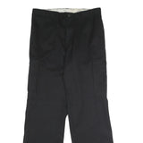 DICKIES Mens Polyester Blend Black Regular Fit Cargo Trousers W36 L34 Workwear