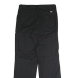 DICKIES Mens Polyester Blend Black Regular Fit Cargo Trousers W36 L34 Workwear