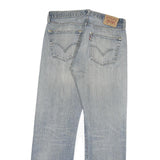 LEVI'S 501 Mens Jeans Blue Regular Straight Denim Light W34 L32 Classic Cotton