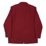 WORTHINGTON Mens Red Burgundy Zip Jacket L Polyester Blend Plain Lightweight