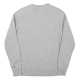 CHAMPION Womens Grey Sweatshirt Crew Neck S Cotton Blend Logo Pullover