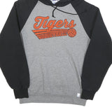 RUSSELL ATHLETIC Mens Grey & Black Tigers Volleyball Hoodie M Cotton Blend