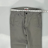 Tommy Hilfiger Denim Slim Fit Chinos - 30W 31L Grey Cotton