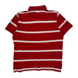 Tommy Hilfiger Striped Polo Shirt - XL Red Cotton