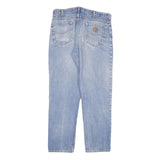 CARHARTT Mens Regular Fit Blue Denim Straight Leg Cotton Blend W36 L32 Workwear