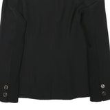ZARA Womens Black Tailored Jacket S Polyester Blend Button Closure Plain Elegant