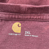 Carhartt T-Shirt - 2XL Burgundy Cotton