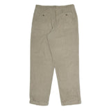 EDDIE BAUER Mens Classic Cotton Beige Zip Trousers W36 L34 Casual Easy Wear