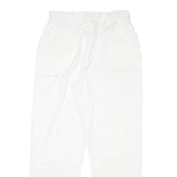 REPRISE Womens White Relaxed Tapered Trousers Cotton Blend W27 L27 Stylish