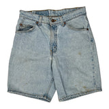Levis Denim Shorts - 28W UK 10 Light Wash Cotton