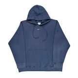Nike Center Swoosh Hoodie - XL Blue Cotton