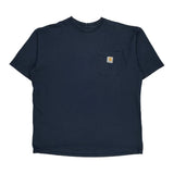 Carhartt T-Shirt - Large Navy Cotton