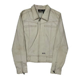 Motorcycle Harley Davidson Graphic Jacket - XL Cream Cotton