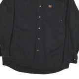 WRANGLER Mens Black Cotton Blend Shirt L Button-Down Casual Long Sleeve