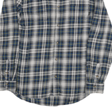 VANS Mens Blue White & Yellow Checked Shirt M Casual Cotton Blend Long Sleeve