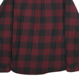 EDDIE BAUER Mens Red & Black Check Shirt 2XL Classic Fit Button-Down Collar
