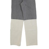 THE KRIPT Womens Regular Fit Colourblock Denim Jeans Grey & Cream W25 L30 Zip