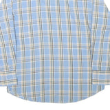 WRANGLER Mens Blue & Cream Plaid Cotton Blend Shirt M Classic Western