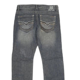 REQUEST JEANS Mens Relaxed Blue Denim Medium W34 L32 Classic Cotton Zip Pocket