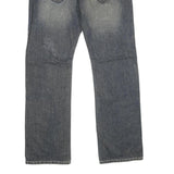 REQUEST JEANS Mens Relaxed Blue Denim Medium W34 L32 Classic Cotton Zip Pocket
