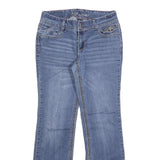 ARYIA Womens Jeans Blue Regular Bootcut Denim Medium W30 L32 Embroidery