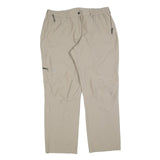 SPORT TREND SHOP Mens Regular Beige Polyester Blend Trousers W34 L32 Casual Zip