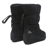 LACOSTE Womens Black Synthetic Lace-Up Boots UK 4 Comfortable Stylish Winter