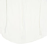 TOMMY HILFIGER Mens White Plain Cotton Blend Shirt L Classic Button Down