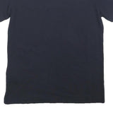 CHAMPION Womens Black Cotton T-Shirt S Short Sleeve Crew Neck Logo Print