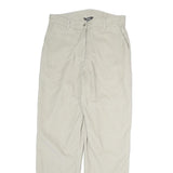 WOOLRICH Womens Regular Beige Cotton Blend Zip Trousers W28 L29 Casual