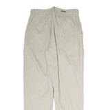 WOOLRICH Womens Regular Beige Cotton Blend Zip Trousers W28 L29 Casual