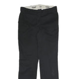 DICKIES Womens Cotton Blend Black Regular Straight Trousers W31 L30 Zip Closure