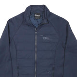 JACK WOLFSKIN Womens Navy Blue Jacket XS Polyester Blend Zip Outdoor Sportswear