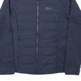 JACK WOLFSKIN Womens Navy Blue Jacket XS Polyester Blend Zip Outdoor Sportswear