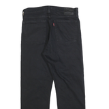 LEVI'S Womens Black Regular Straight Denim Raw W27 L26 Button Cotton Jeans