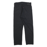 LEVI'S Womens Black Regular Straight Denim Raw W27 L26 Button Cotton Jeans