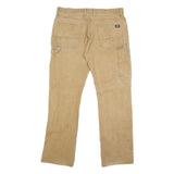DICKIES Mens Regular Fit Beige Cotton Blend Straight Jeans W36 L32 Workwear