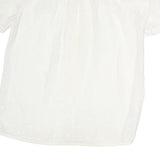 PHILLIPE ROMARIC Womens White Printed Shirt Short Sleeve Button Neck M Light Top
