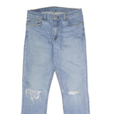 LEVI'S 511 Slim Mens Blue Slim Skinny Denim Medium W34 L32 Distressed Jeans