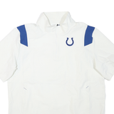 NIKE Mens White & Blue Indianapolis Colts Jacket L Polyester Blend Zip