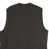 Mens Brown Green & Cream Button Jacket XL Polyester Blend Plain Embroidered