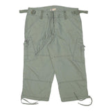 FADED GLORY Womens Shorts Green Casual Cargo L W30 Cotton Blend Relaxed Fit