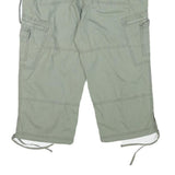 FADED GLORY Womens Shorts Green Casual Cargo L W30 Cotton Blend Relaxed Fit