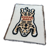 Anycozy Tiger Pattern Yellow Throw Blanket Sofa Cover & Camping Mat