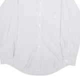 NAUTICA Mens Blue & White Stripe Shirt L Cotton Long Sleeve Button Collar